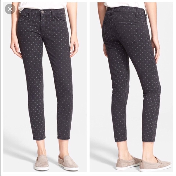 Current/Elliott Denim - Current/Elliott Stiletto Black Polka Dot Skinny